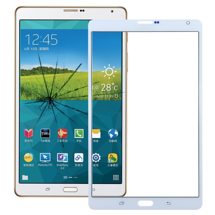 Cristal Exterior de Pantalla con OCA Adhesivo para Samsung Galaxy Tab S 8.4 LTE / T705 (Blanco)