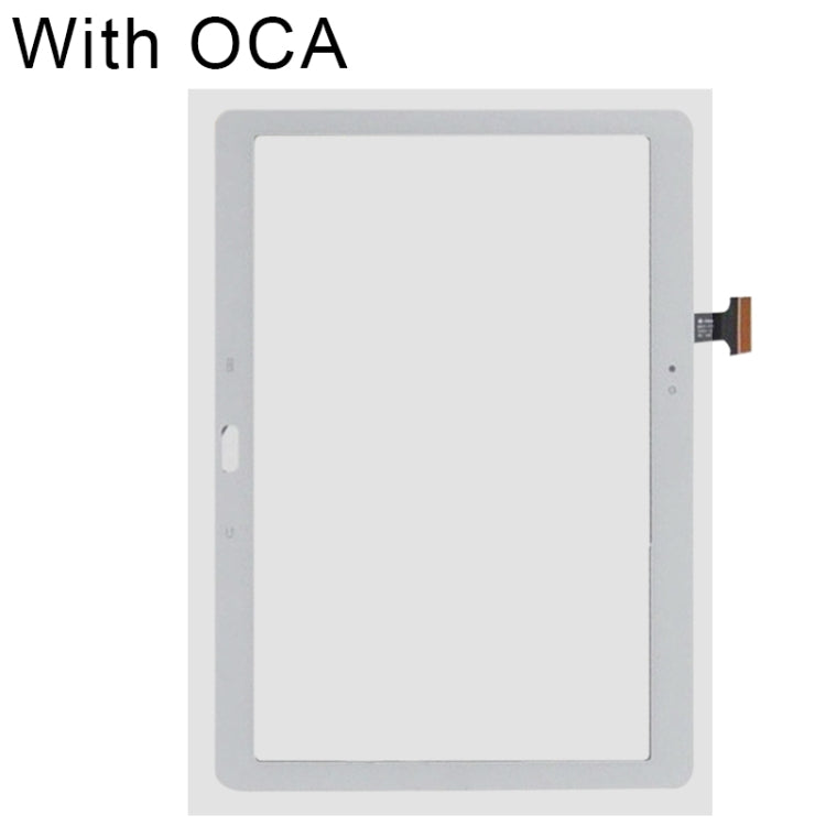 Écran tactile d'origine avec adhésif OCA pour Samsung Galaxy Note 10.1 (édition 2014) / P600 / P601 / P605 (Blanc)