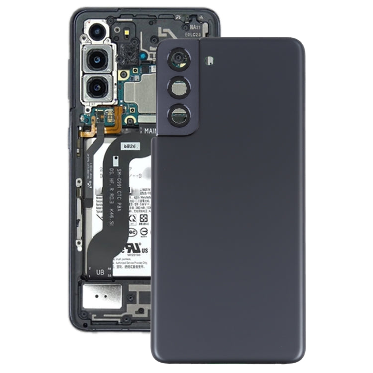 Battery Back Cover with Camera Lens Cover for Samsung Galaxy S21 5G (Black)