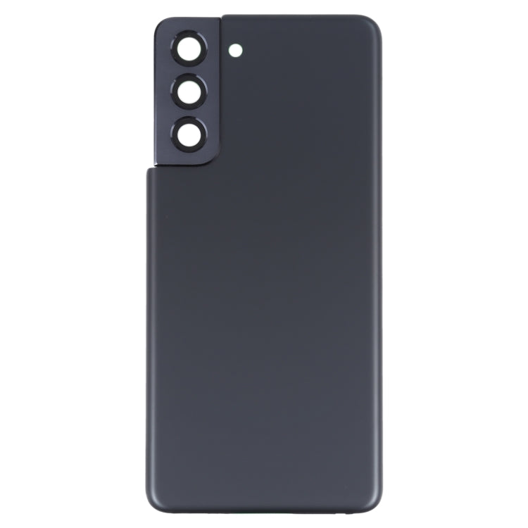 Coque arrière de batterie avec cache d'objectif d'appareil photo pour Samsung Galaxy S21 5G (noir)