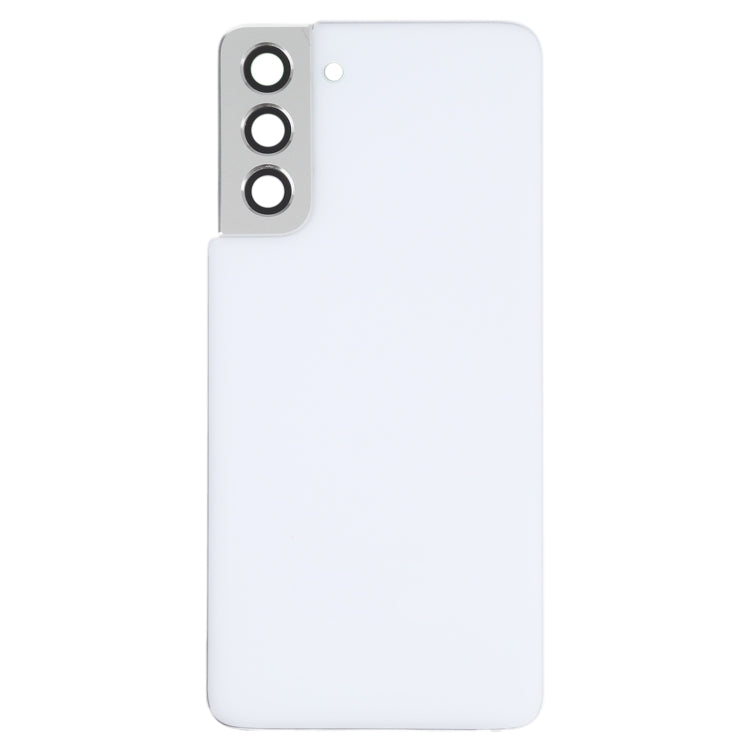 Coque arrière de batterie avec cache d'objectif d'appareil photo pour Samsung Galaxy S21 5G (Blanc)