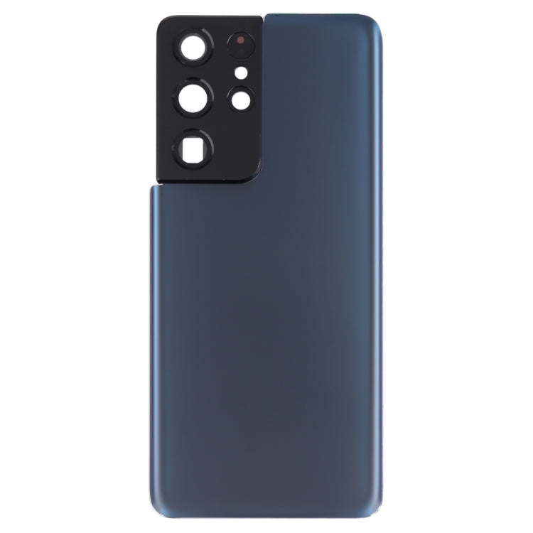 Tapa Trasera de la Batería con la cubierta de la Lente de la Cámara para Samsung Galaxy S21 Ultra 5G (Azul)