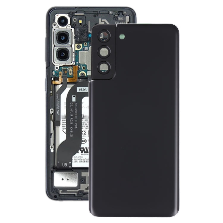 Battery Back Cover with Camera Lens Cover for Samsung Galaxy S21+ 5G (Black)