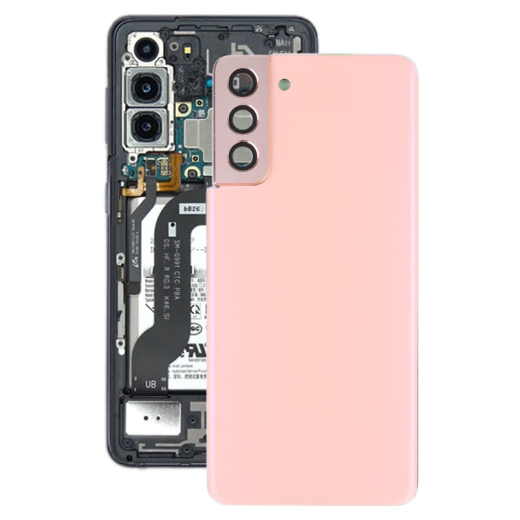 Battery Back Cover with Camera Lens Cover for Samsung Galaxy S21+ 5G (Pink)