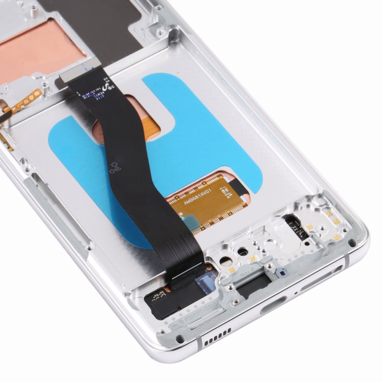 Pantalla LCD Original y Táctil Digitalizador con marco para Samsung Galaxy S21 Ultra 5G SM-G998B (Plata)
