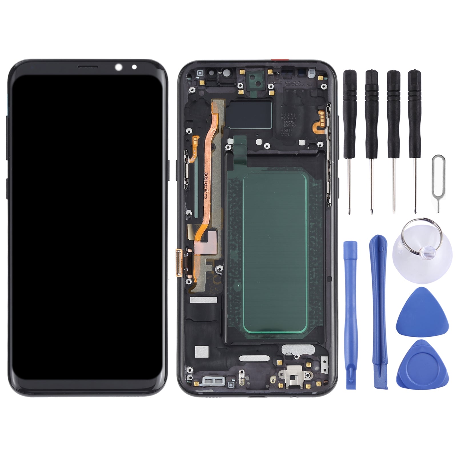 Ecran Complet LCD + Tactile + Châssis Oled Samsung Galaxy S8+ G955 Noir