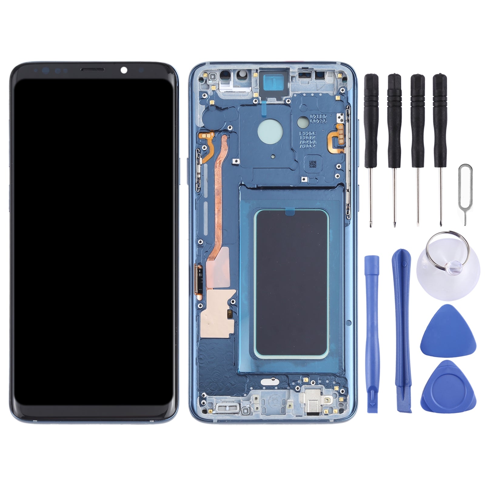 Full Screen LCD + Touch + Frame Oled Samsung Galaxy S9 + G965 Blue