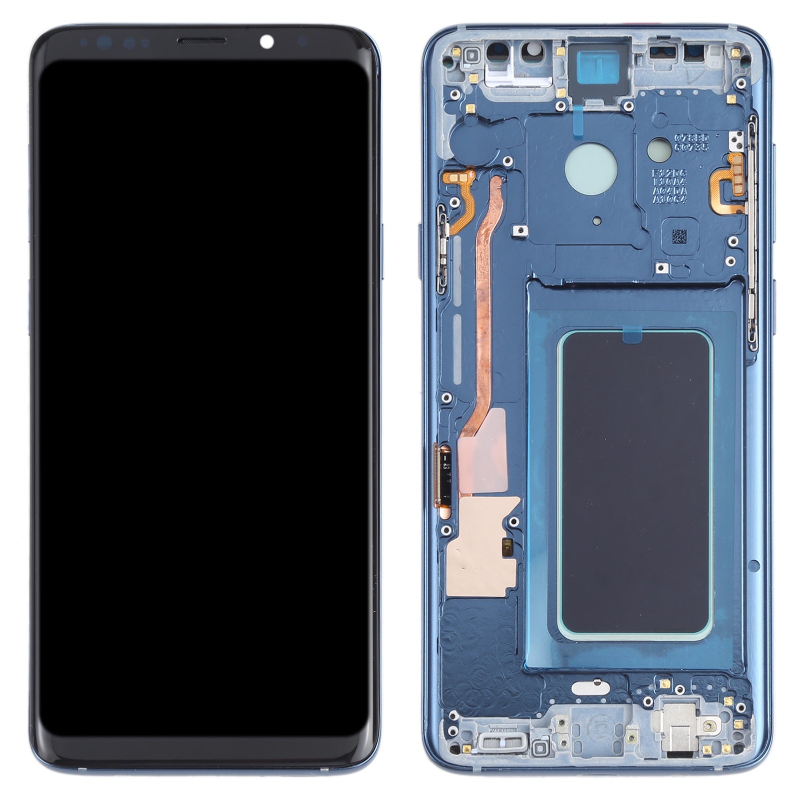 Ecran Complet LCD + Tactile + Châssis Oled Samsung Galaxy S9+ G965 Bleu