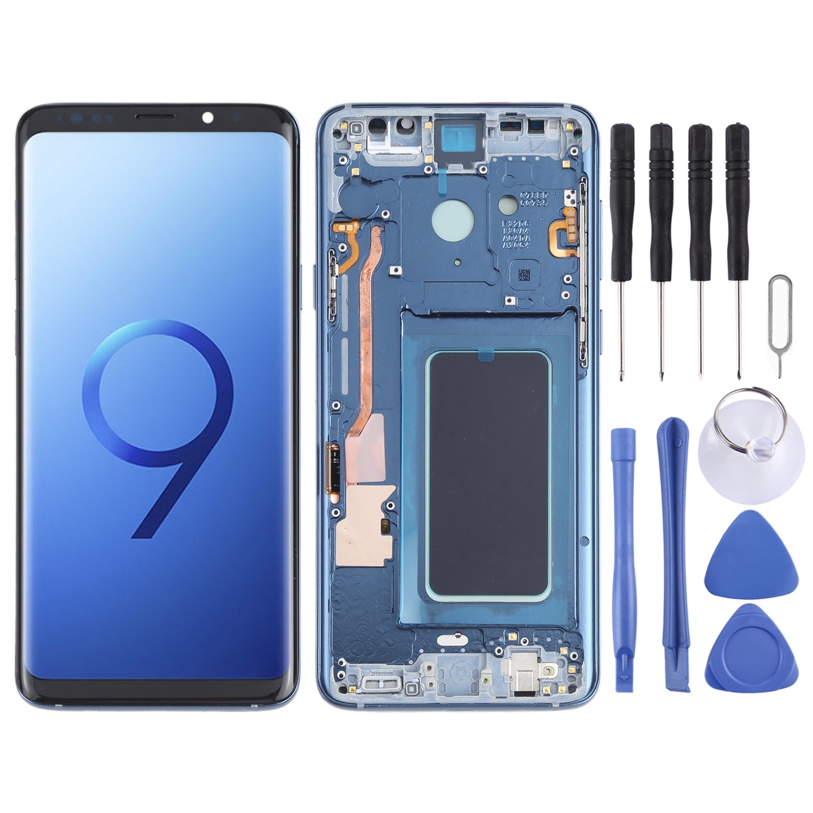 Pantalla Completa LCD + Tactil + Marco Oled Samsung Galaxy S9 + G965 Azul