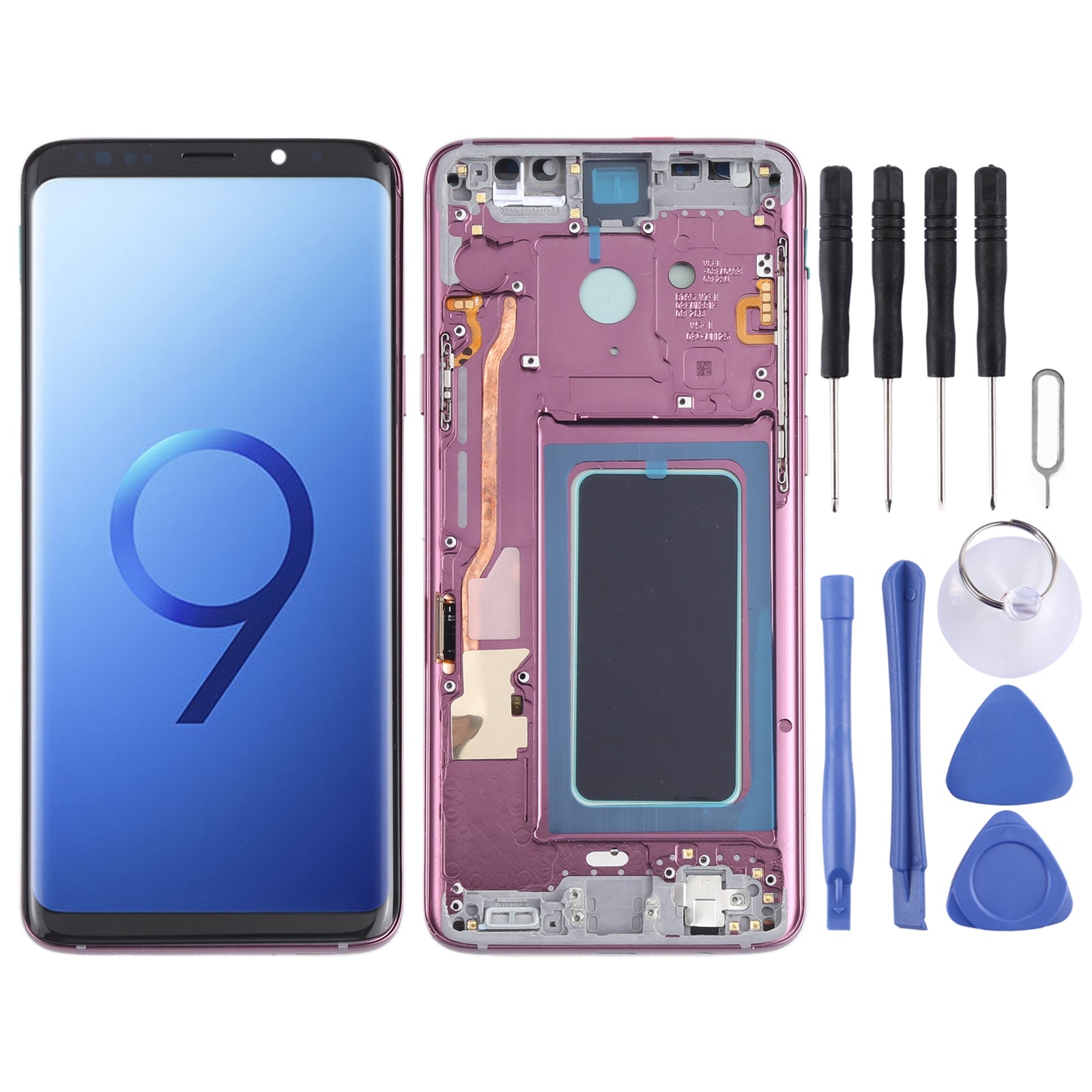 Full Screen LCD + Touch + Frame Oled Samsung Galaxy S9 + G965 Purple