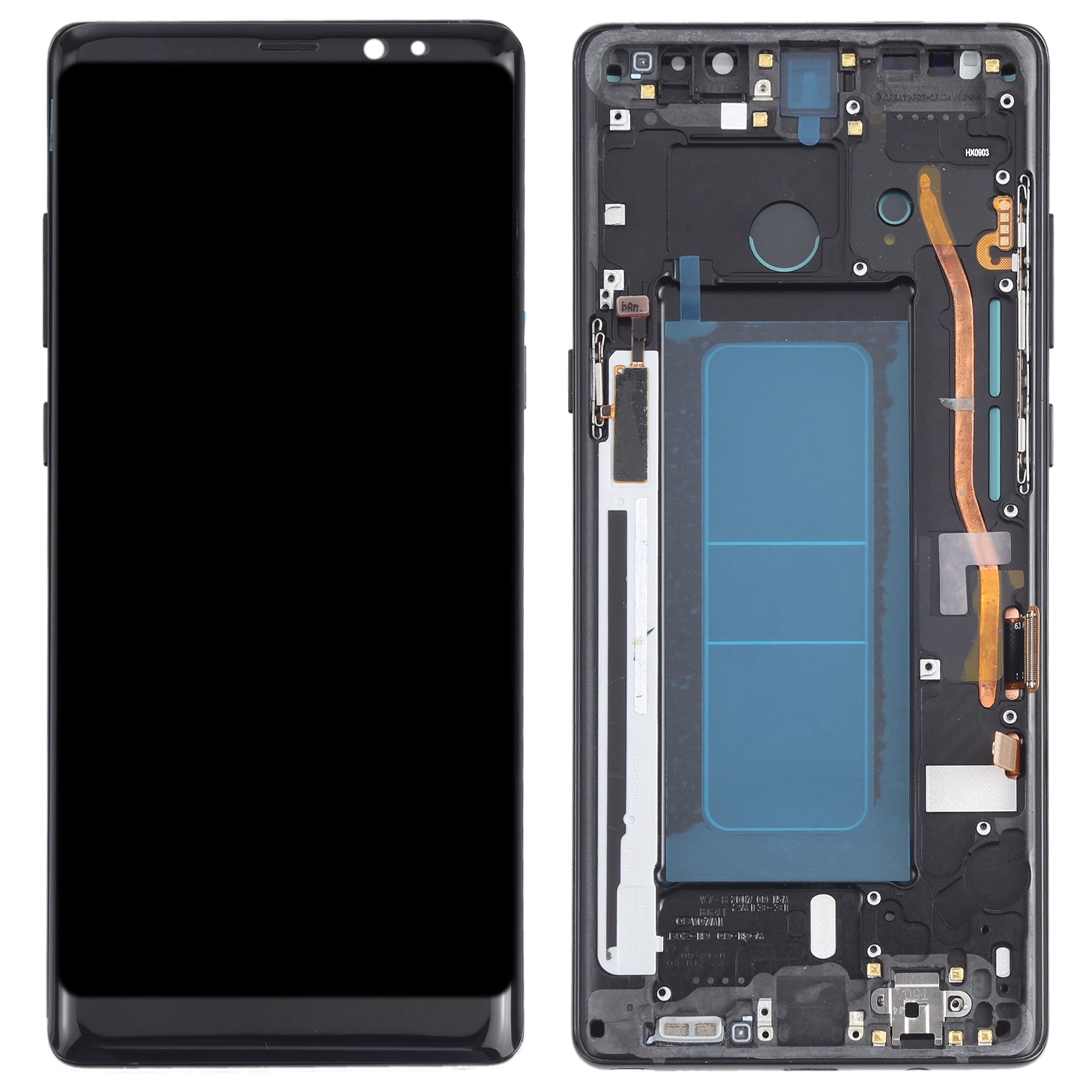Ecran Complet LCD + Tactile + Châssis Oled Samsung Galaxy Note 8 N950 Noir