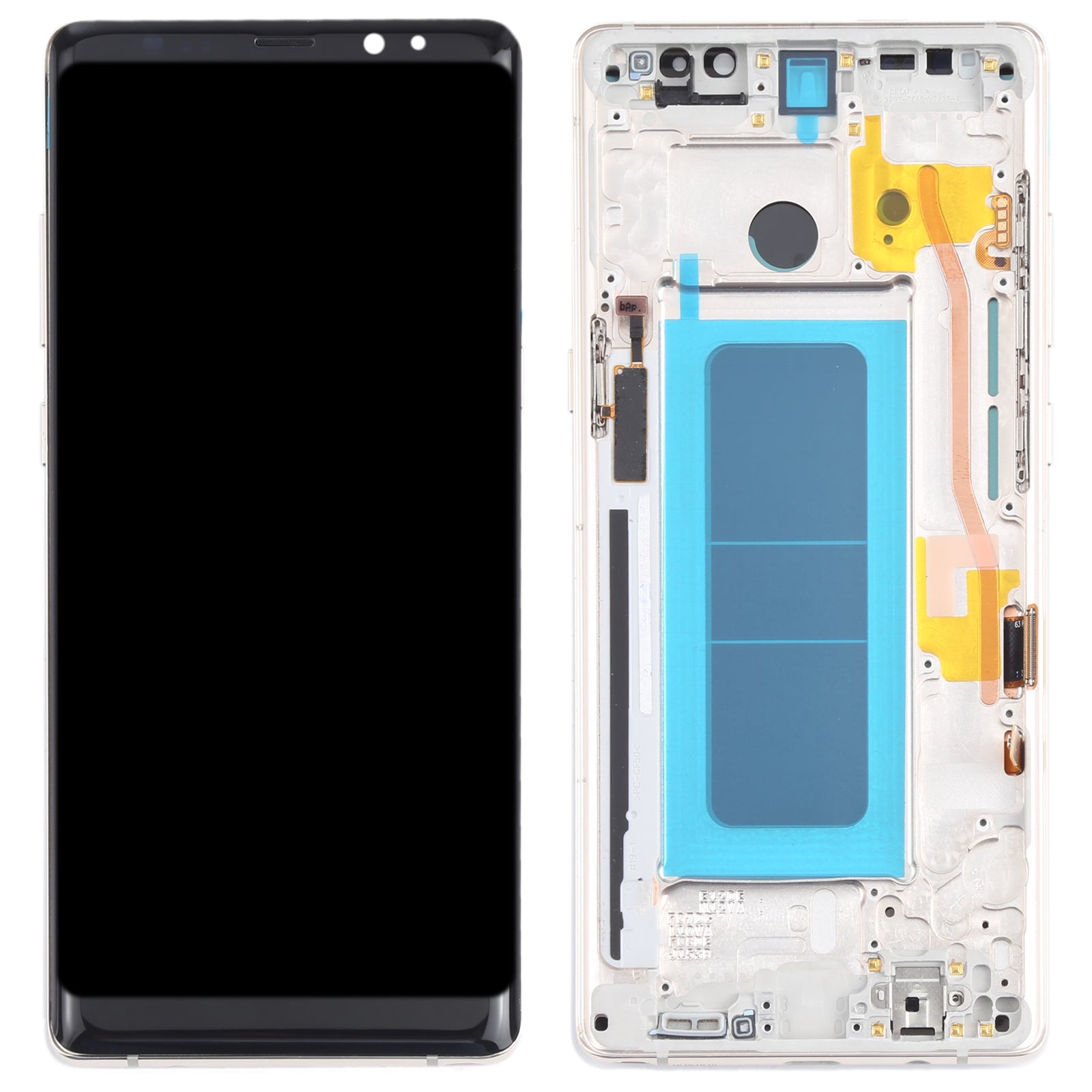 Ecran complet LCD + Tactile + Châssis Oled Samsung Galaxy Note 8 N950 Or