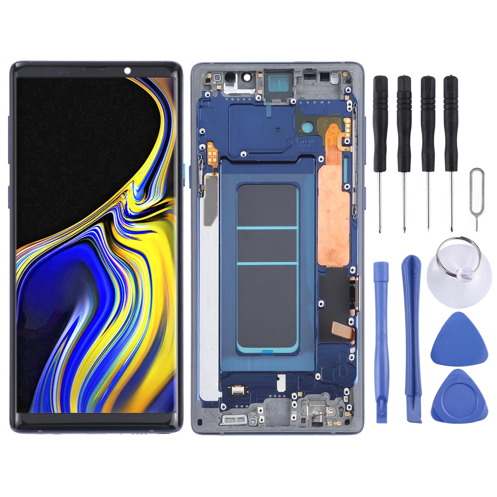 Ecran Complet LCD + Tactile + Châssis Oled Samsung Galaxy Note 9 N960 Bleu