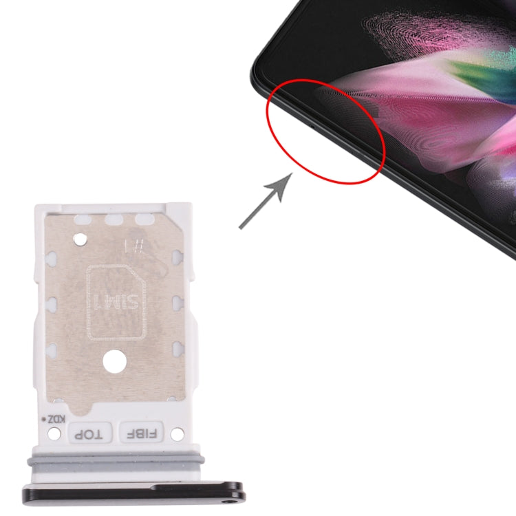 Original SIM Card Tray + SIM Card for Samsung Galaxy Z Fold 3 5G SM-F926 (Black)
