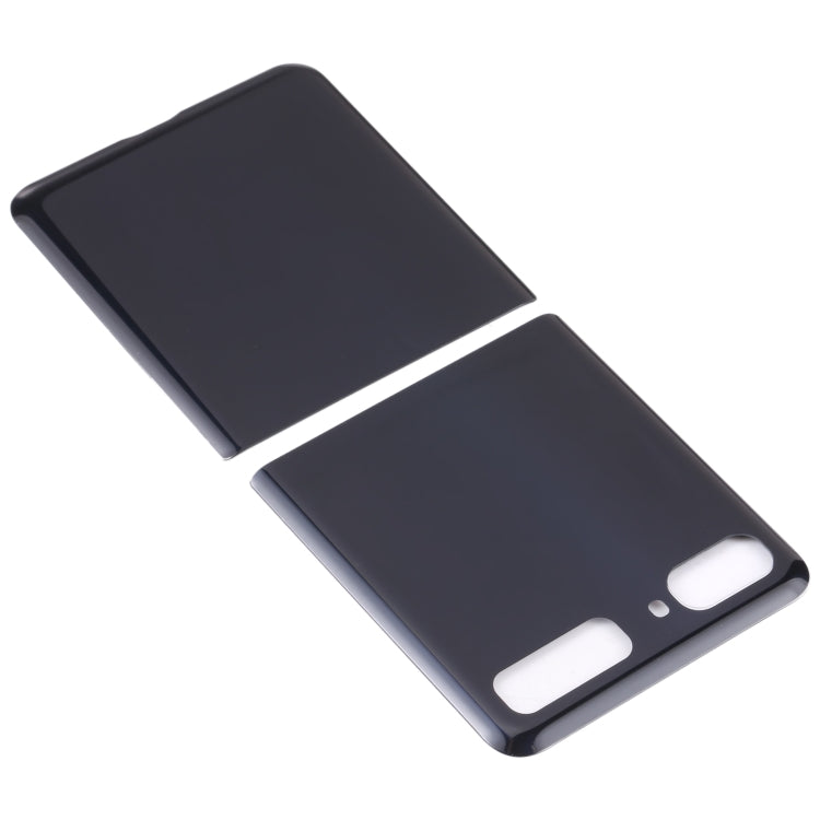 Couvercle de batterie arrière en verre pour Samsung Galaxy Z Flip 4G SM-F700 (Noir)