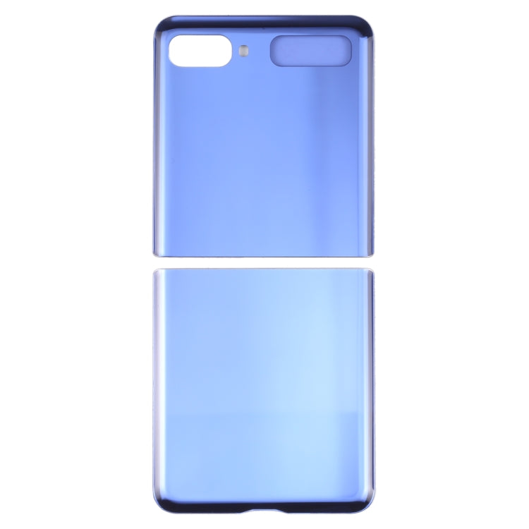 Tapa Trasera de la Batería de vidrio para Samsung Galaxy Z Flip 4G SM-F700 (Azul)