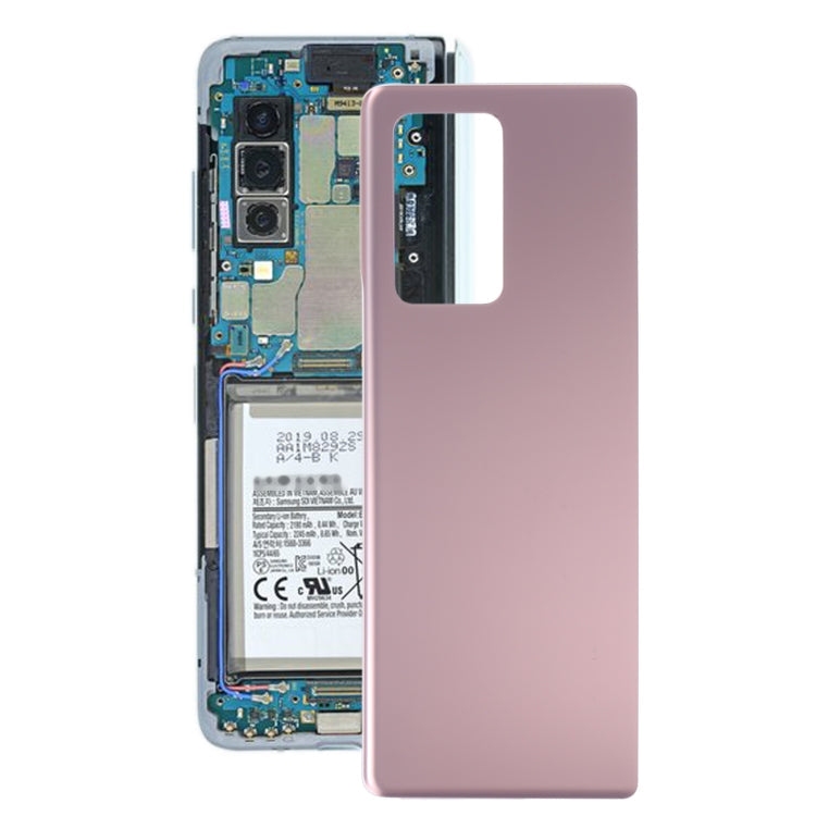 Tapa Trasera de la Batería de vidrio para Samsung Galaxy Z Fold 2 5G SM-F916B (Rosa)