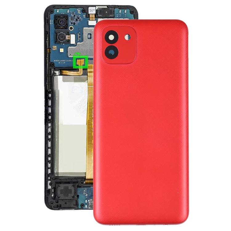 Tapa Trasera de la Batería para Samsung Galaxy A03 SM-A035F (Rojo)