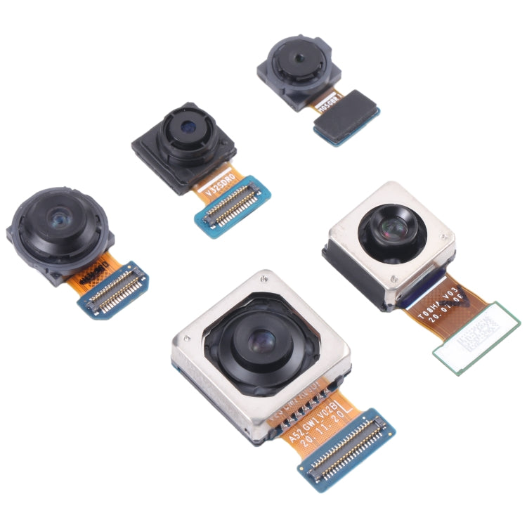 Ensemble d'appareils photo d'origine (téléobjectif + macro + large + appareil photo principal + appareil photo avant) pour Samsung Galaxy A72 SM-A725