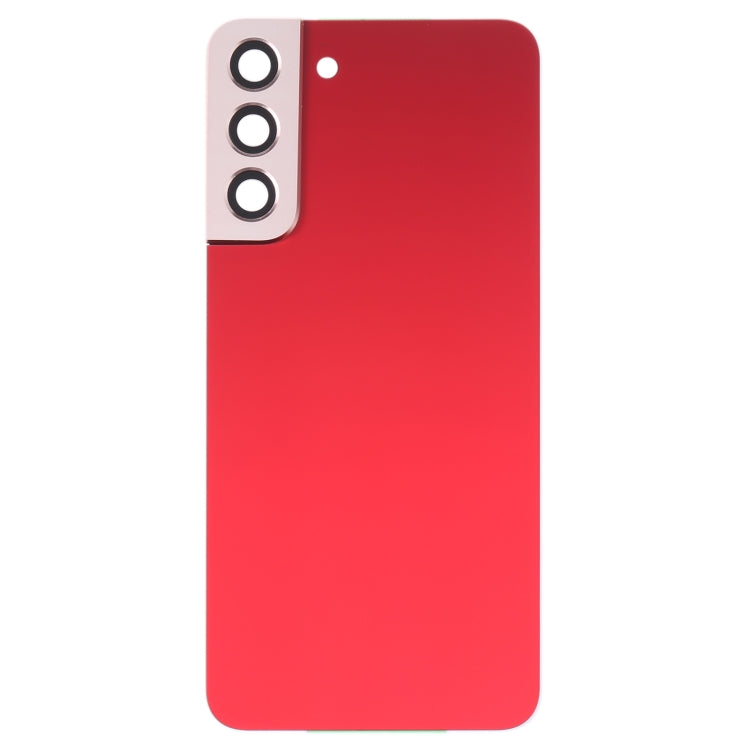 Tapa Trasera de la Batería con cubierta de Lente de Cámara para Samsung Galaxy S22+ 5G SM-S906B (Rojo)
