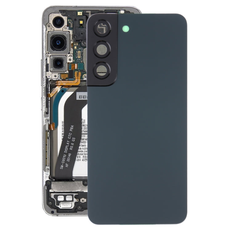 Couvercle arrière de batterie avec couvercle d'objectif d'appareil photo pour Samsung Galaxy S22 5G SM-S901B (Vert)
