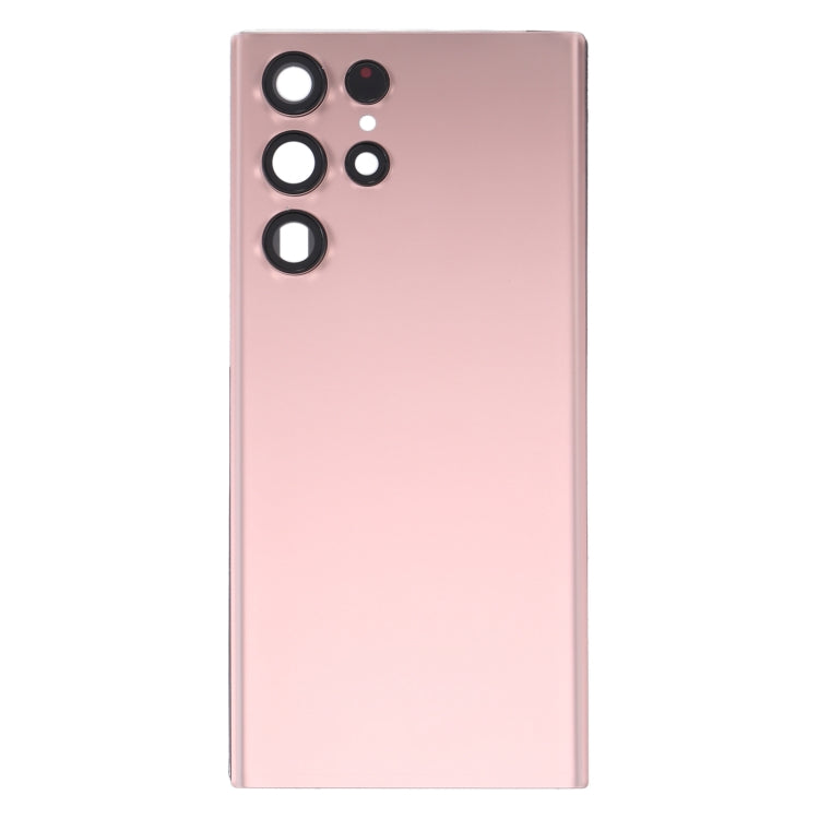 Battery Back Cover with Camera Lens Cover for Samsung Galaxy S22 Ultra 5G SM-S908B (Pink)