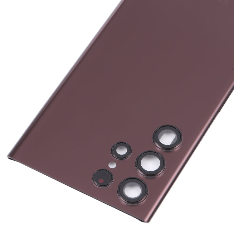Tapa Trasera de la Batería con cubierta de Lente de Cámara para Samsung Galaxy S22 Ultra 5G SM-S908B (Morado)