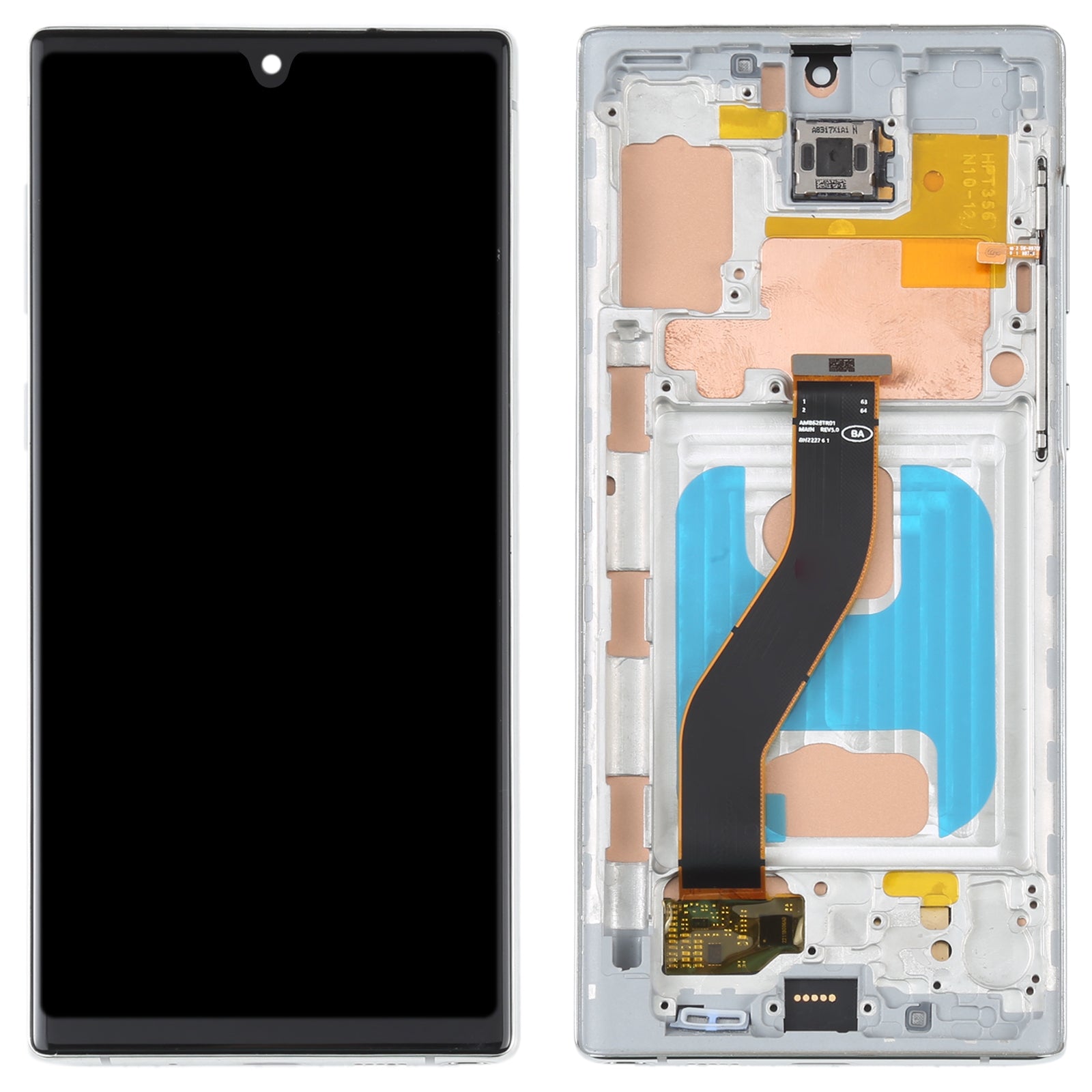 Ecran Complet OLED + Tactile + Châssis Samsung Galaxy Note10 N970 Argent