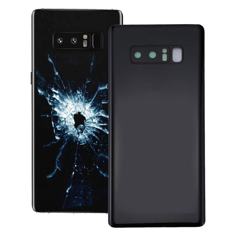 Back Cover with Camera Lens Cover for Samsung Galaxy Note 8 (Black)