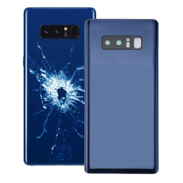 Coque arrière avec cache d'objectif d'appareil photo pour Samsung Galaxy Note 8 (bleu)