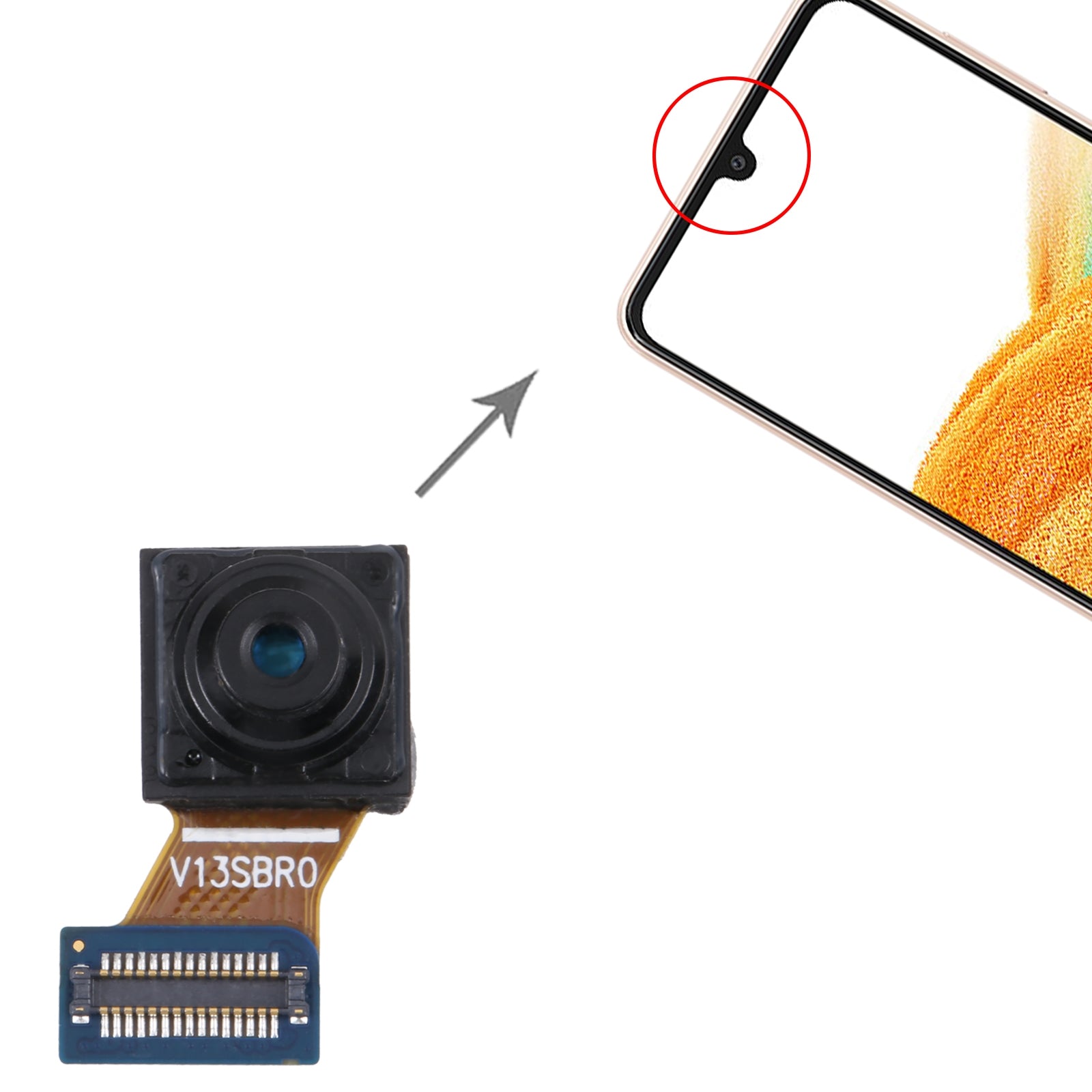 Flex Caméra Frontale Avant Samsung Galaxy A33 5G A336B