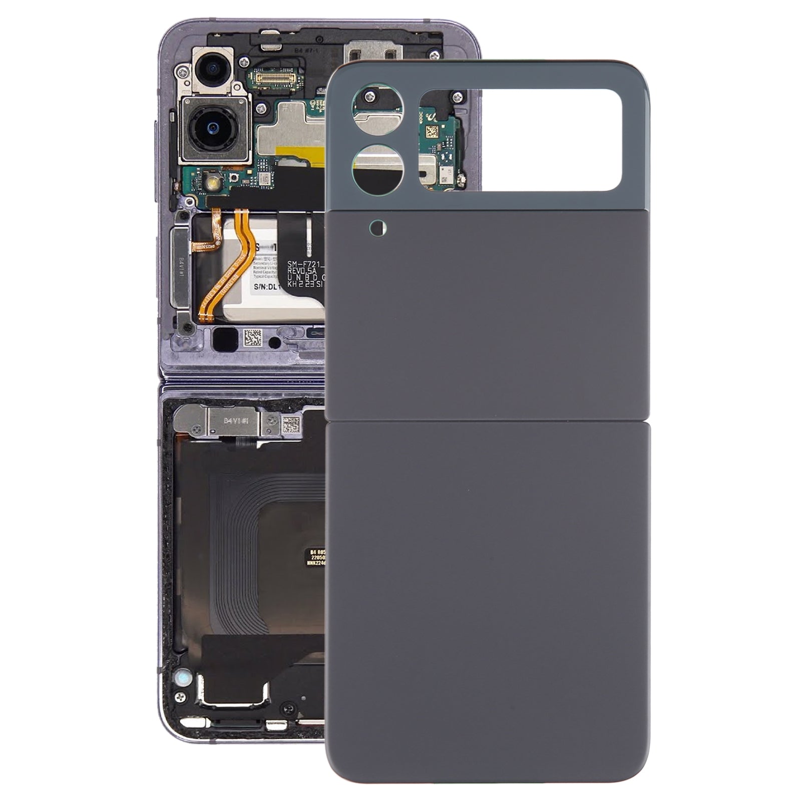 Cache batterie Cache arrière Samsung Galaxy Z Flip4 F721B Noir