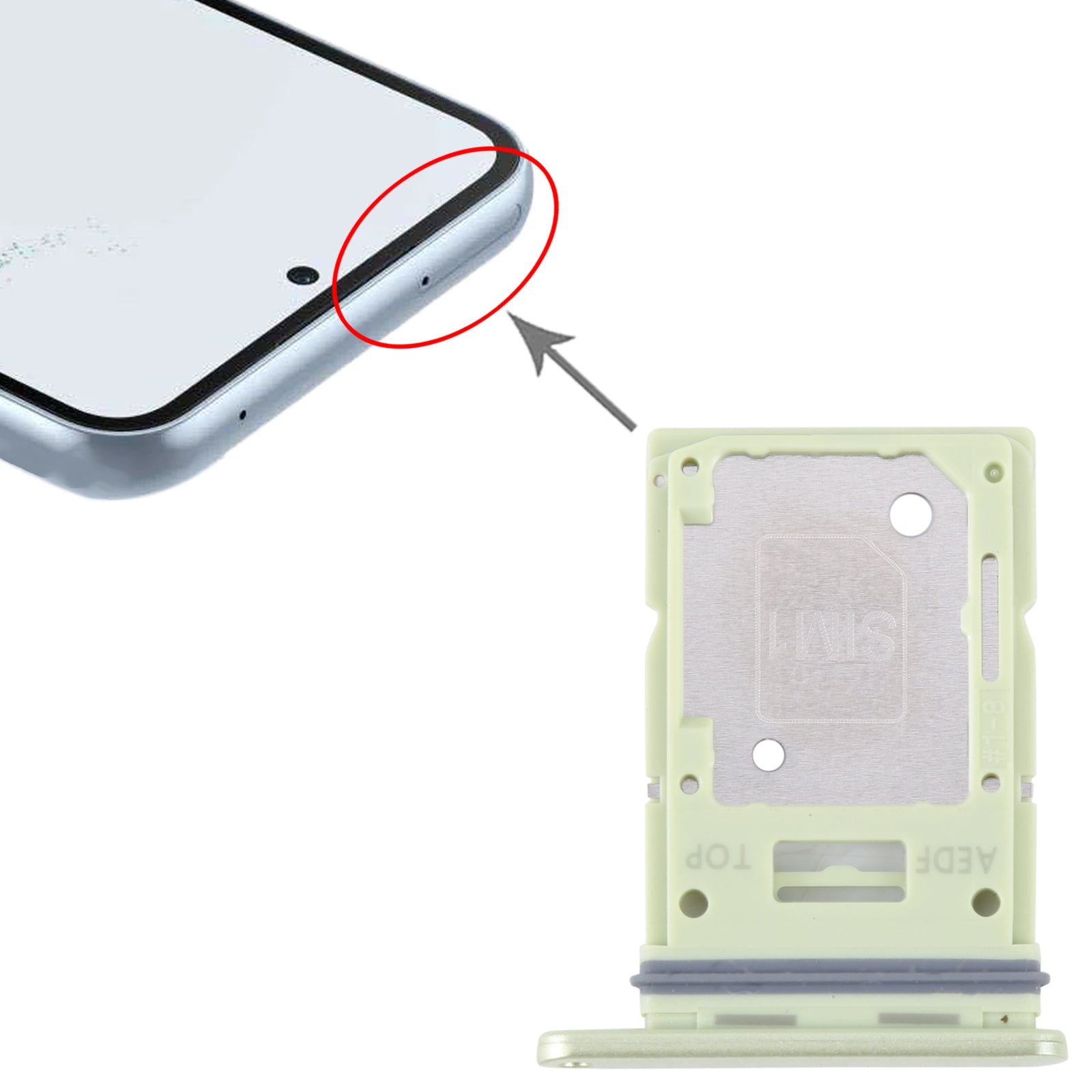 Bandeja Porta SIM / Micro SD Samsung Galaxy A54 A546 Verde
