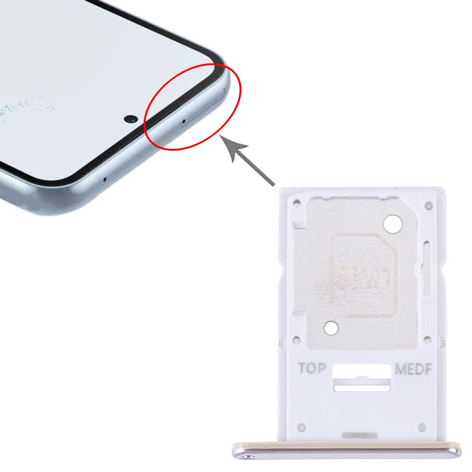 SIM / Micro SD Holder Tray Samsung Galaxy A54 A546 Gold