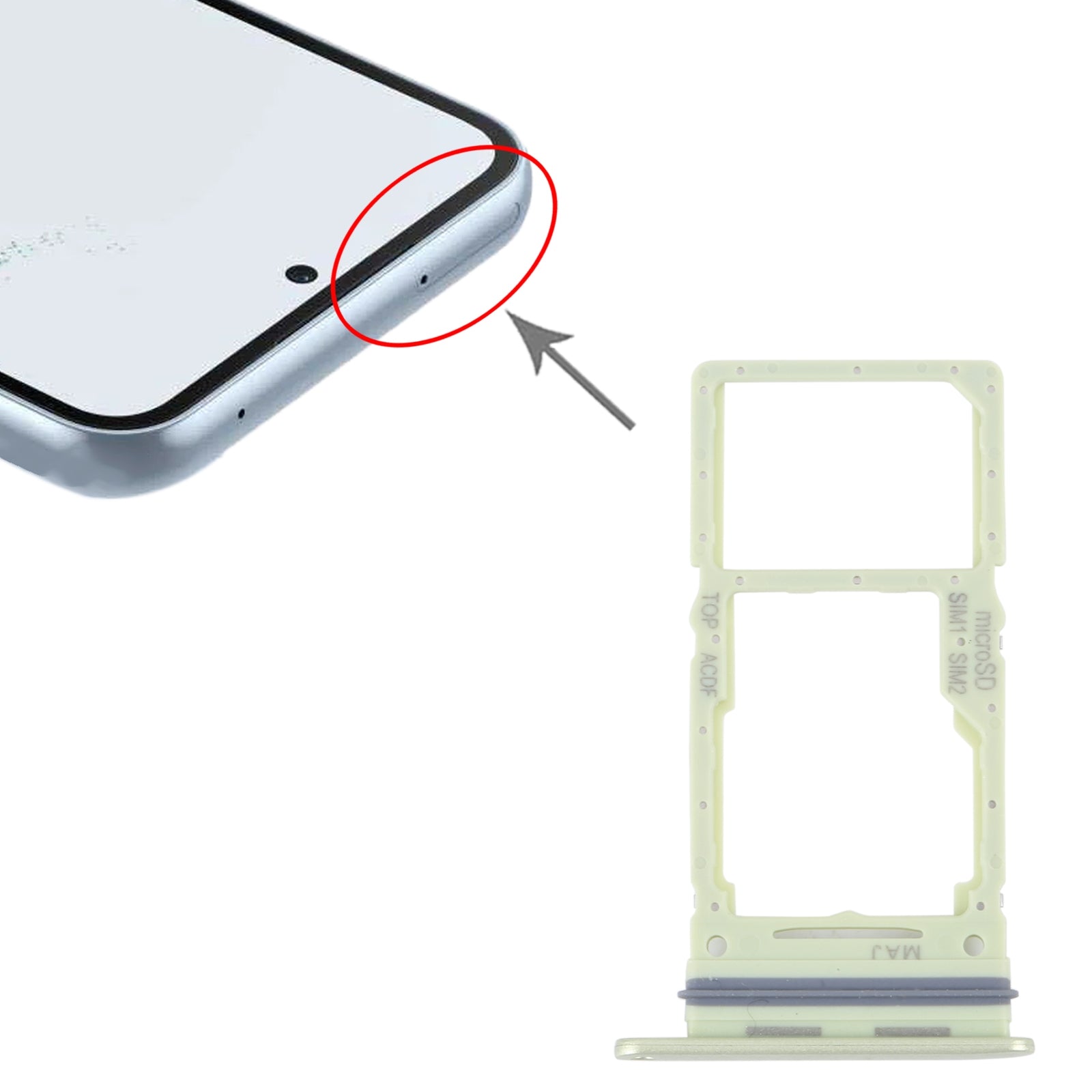 Bandeja Porta SIM / Micro SD Samsung Galaxy A34 A346 Verde