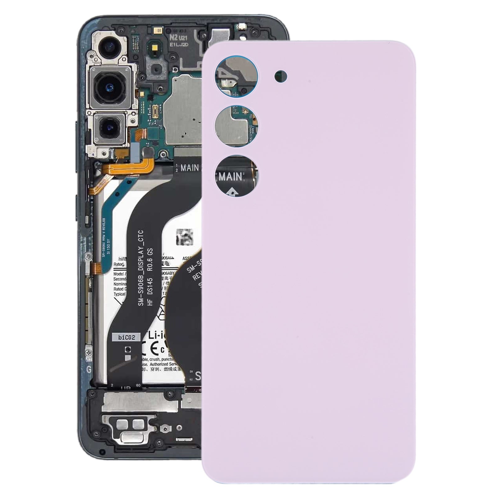 Cache Batterie Coque Arrière Samsung Galaxy S23 S911B Violet