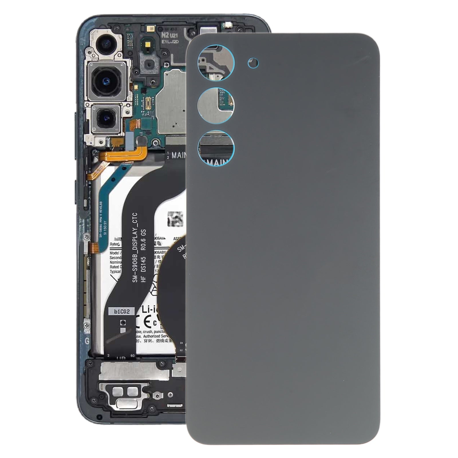 Cache Batterie Coque Arrière Samsung Galaxy S23+ S916B Noir