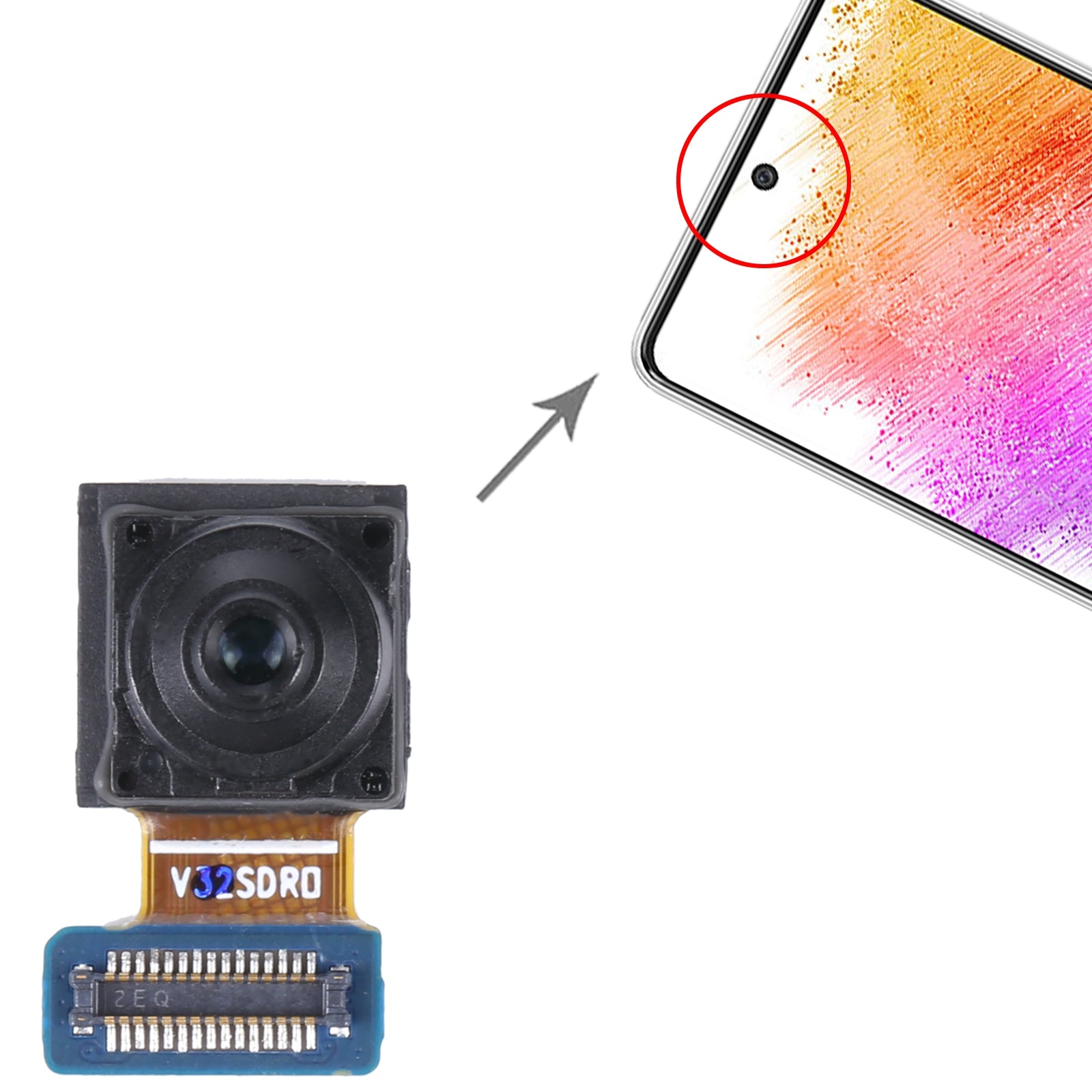 Flex Caméra Frontale Avant Samsung Galaxy A73 5G A736B