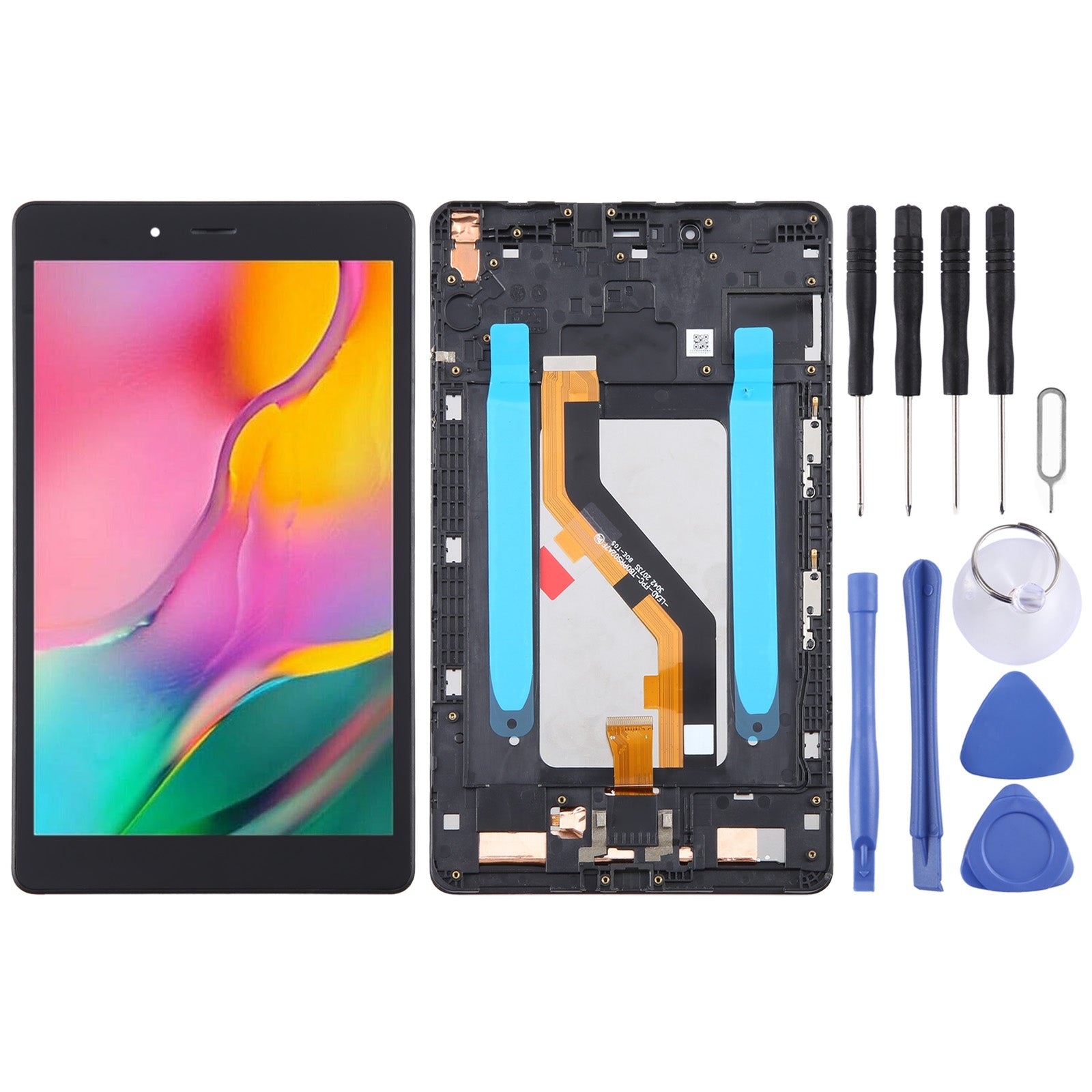 Ecran Plein + Tactile + Châssis Samsung Galaxy Tab A 8.0 2019 T295 LTE Edition Noir