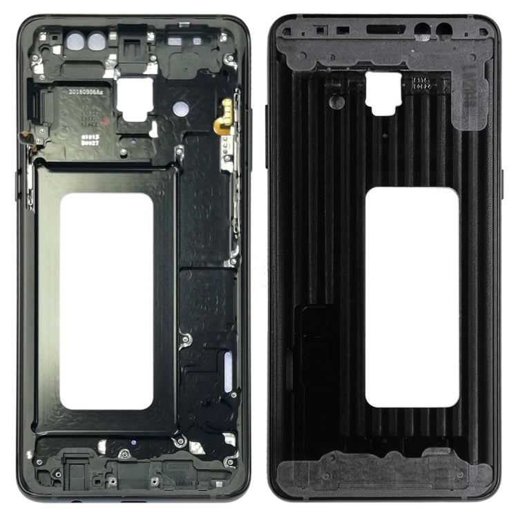 Plaque de cadre LCD du boîtier avant pour Samsung Galaxy A8+ (2018) A730F A730F / DS (Noir)