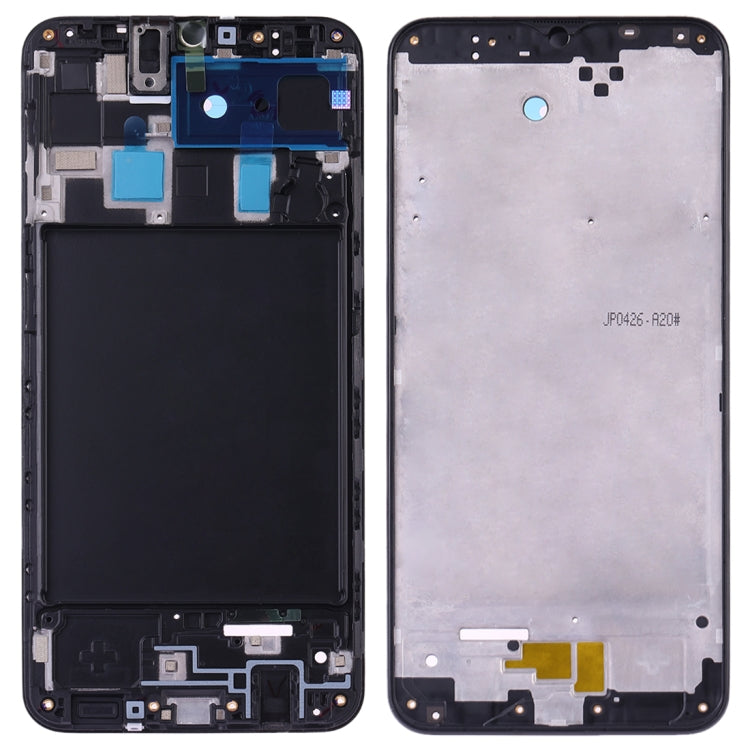 Placa de Marco LCD de Carcasa Frontal para Samsung Galaxy A20 SM-A205F / DS A205FN A205GN / DS A205YN A205G / DS (Negro)