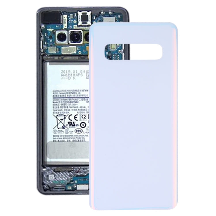 Original Battery Back Cover for Samsung Galaxy S10 SM-G973F / DS SM-G973U SM-G973W (White)