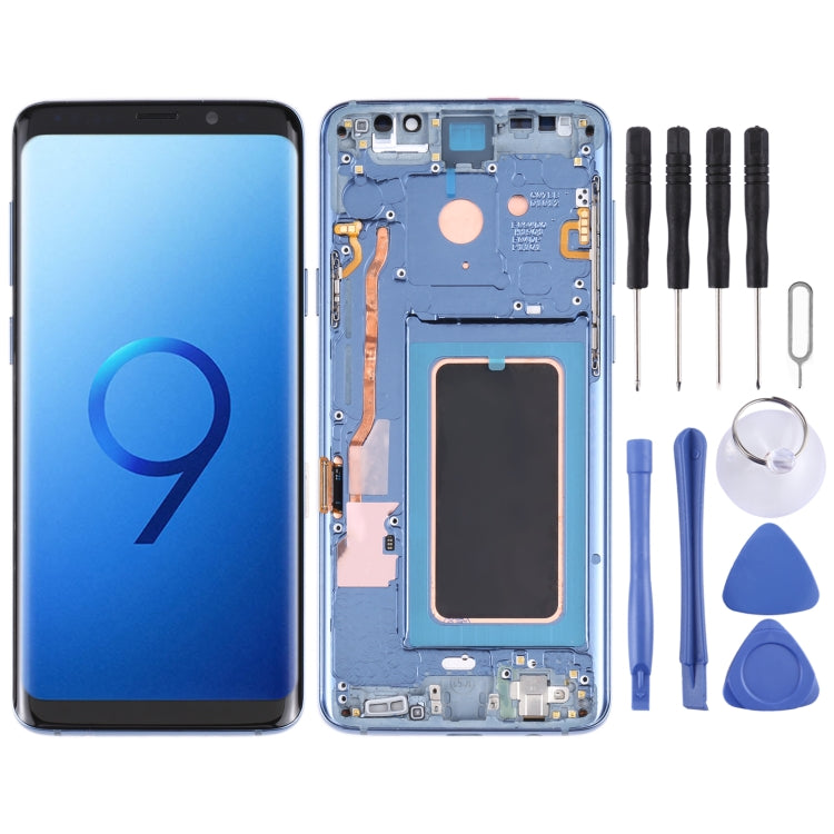 LCD Screen and Touch Digitizer with frame for Samsung Galaxy S9 / G960F / G960F / DS / G960U / G960W / G9600 (Blue)