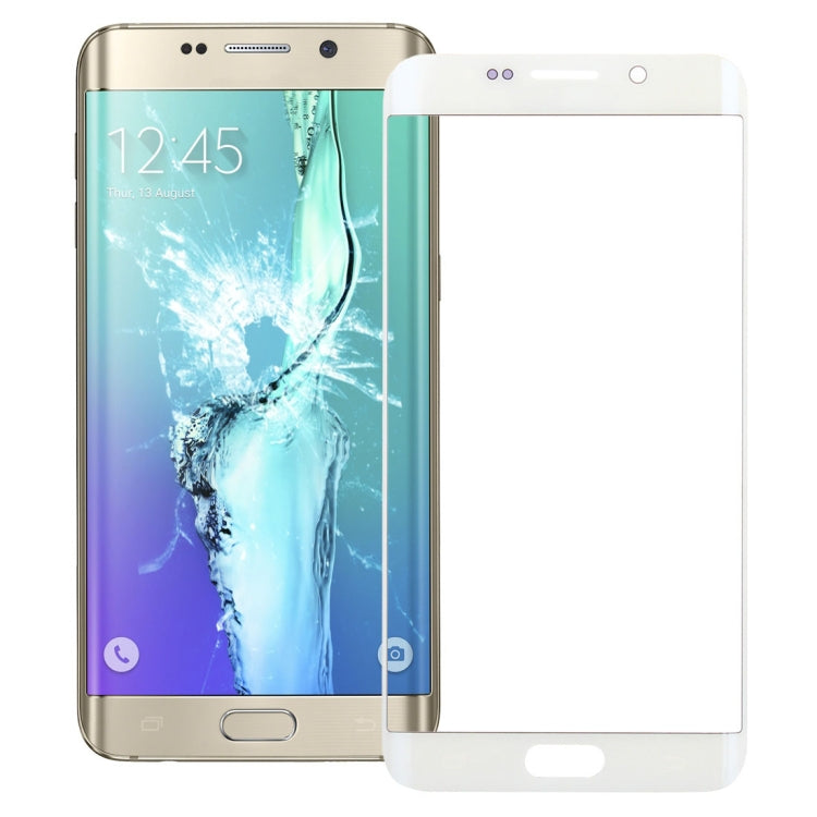 Vitre d'écran externe pour Samsung Galaxy S6 Edge+ / G928 (Blanc)
