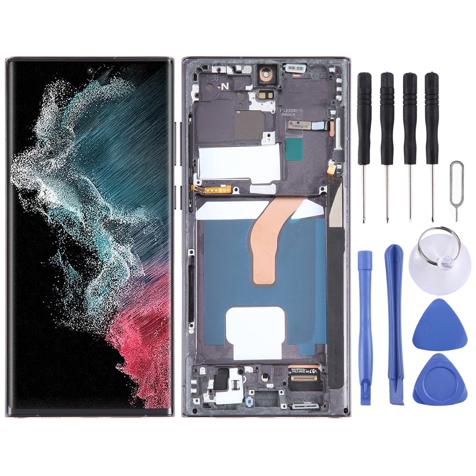 Pantalla Completa OLED + Tactil + Marco Samsung Galaxy S22 Ultra 5G S908U Negro