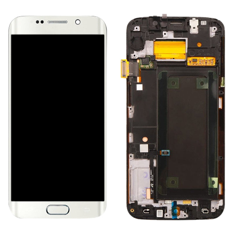 Ecran Complet LCD + Tactile + Châssis Samsung Galaxy S6 Edge G925F Blanc