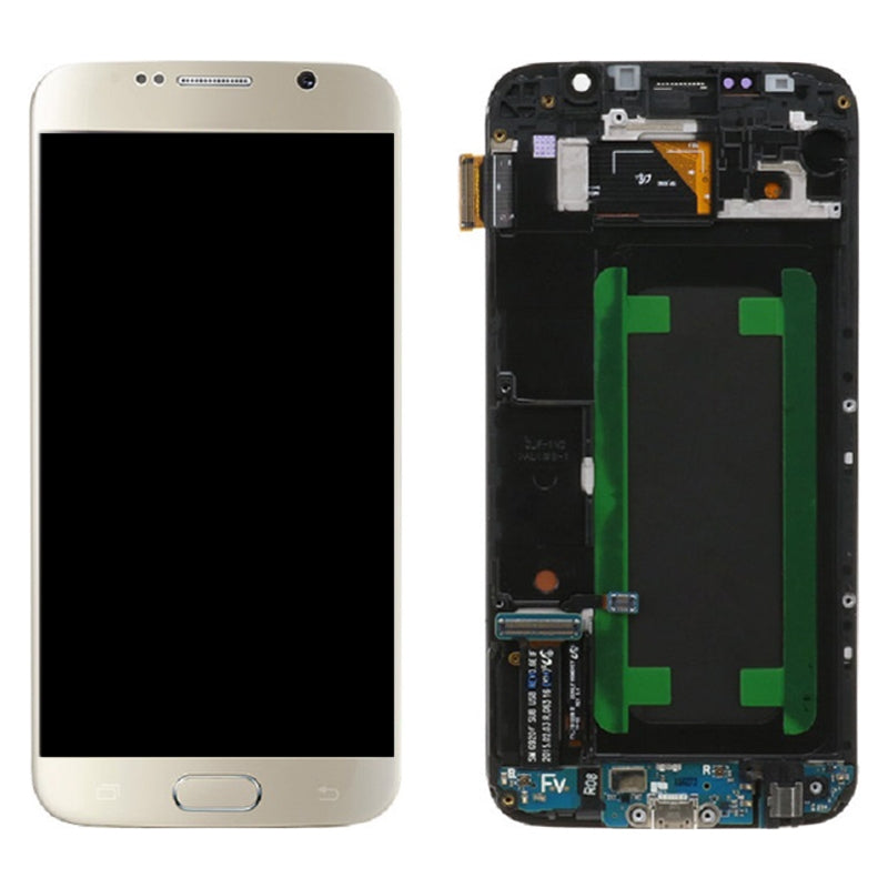 Pantalla Completa LCD + Tactil + Marco Samsung Galaxy S6 G920F Dorado