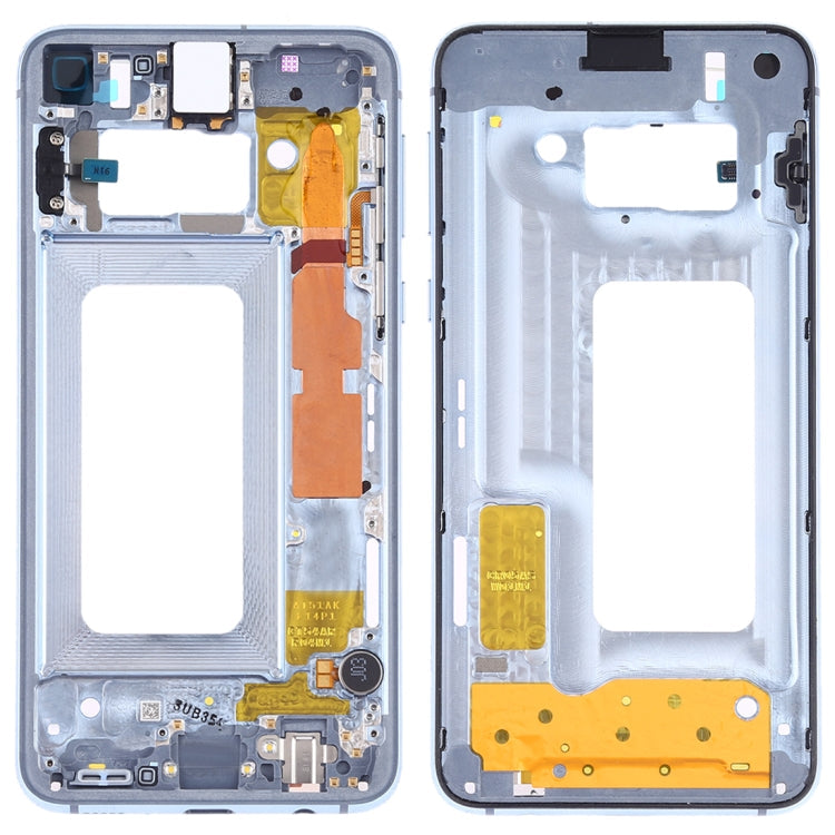 Plaque de cadre intermédiaire avec touches latérales pour Samsung Galaxy S10e SM-G970F / DS SM-G970U SM-G970W (Bleu)