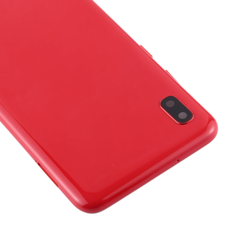 Tapa Trasera de Batería con Lente de Cámara y teclas laterales para Samsung Galaxy A10 SM-A105F / DS SM-A105G / DS (Rojo)