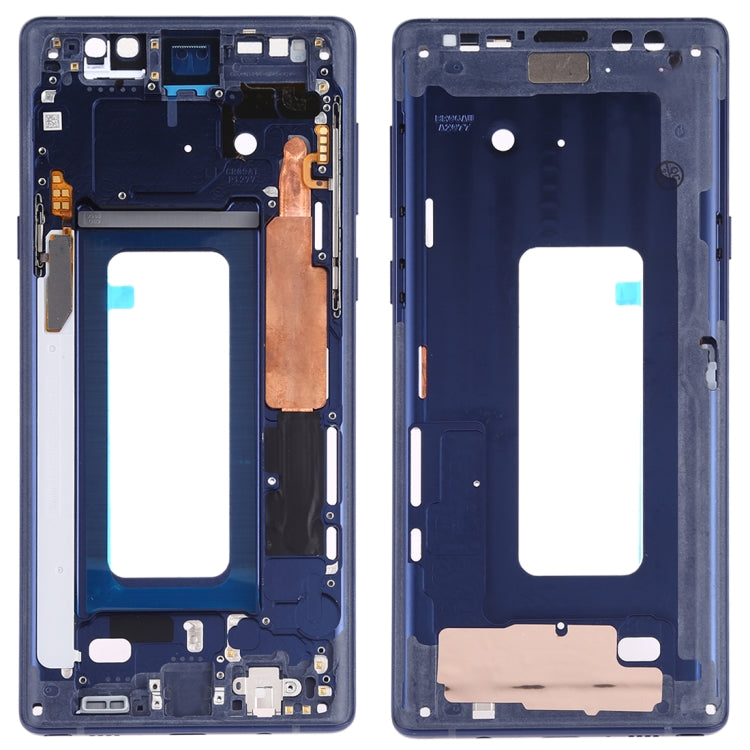 Plaque de cadre intermédiaire avec touches latérales pour Samsung Galaxy Note 9 SM-N960F / DS SM-N960U SM-N9600 / DS (Bleu)